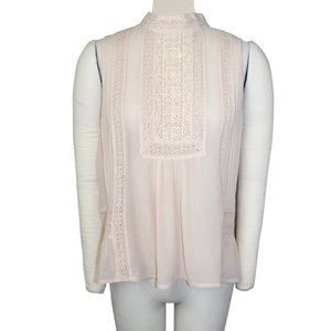 Joie EUC Silk Embroidered Blouse Size Small